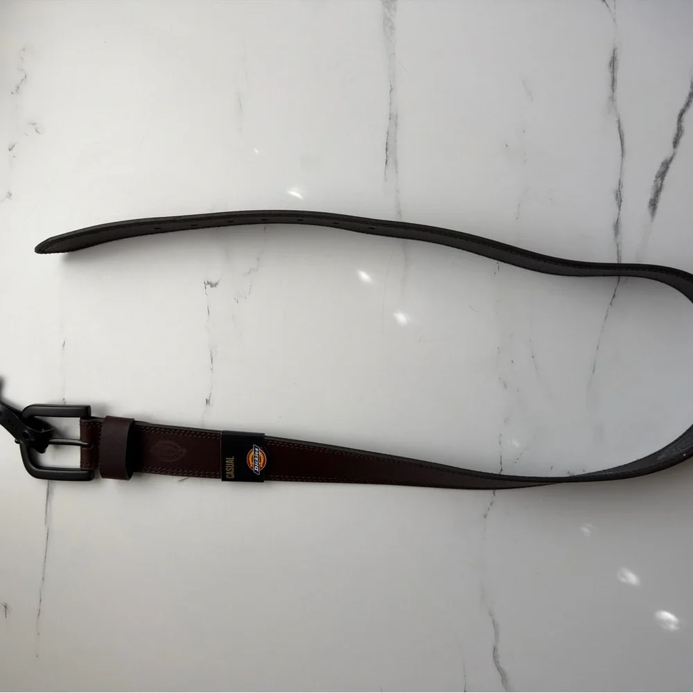 Dickies Brown Genuine Leather Belt Men’s Size 34 |Dickies Men’s Leather Belt NWT